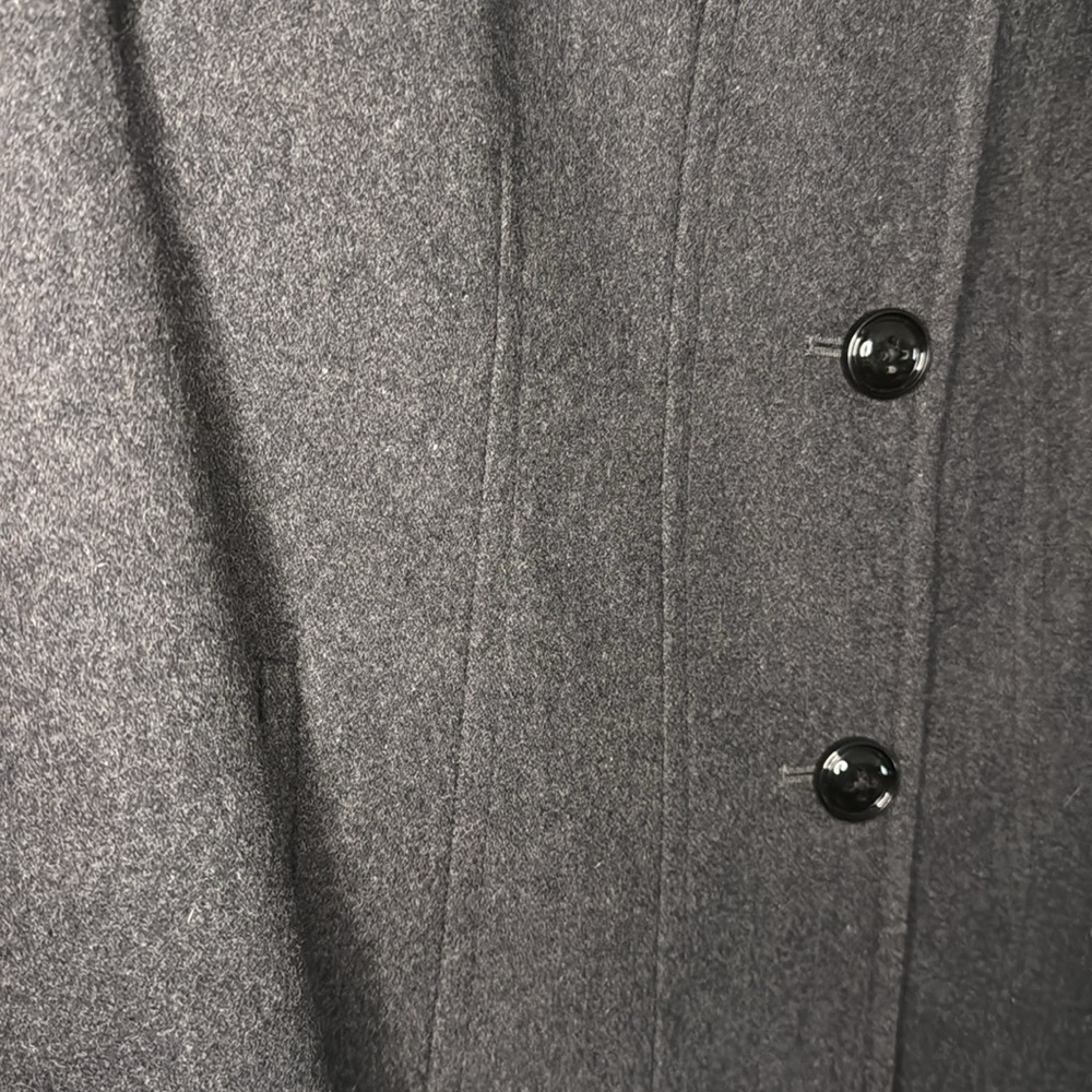 London Fog Womens Single-Breasted Wool Blend Size Large Charcoal grey coat - Picture 8 of 12